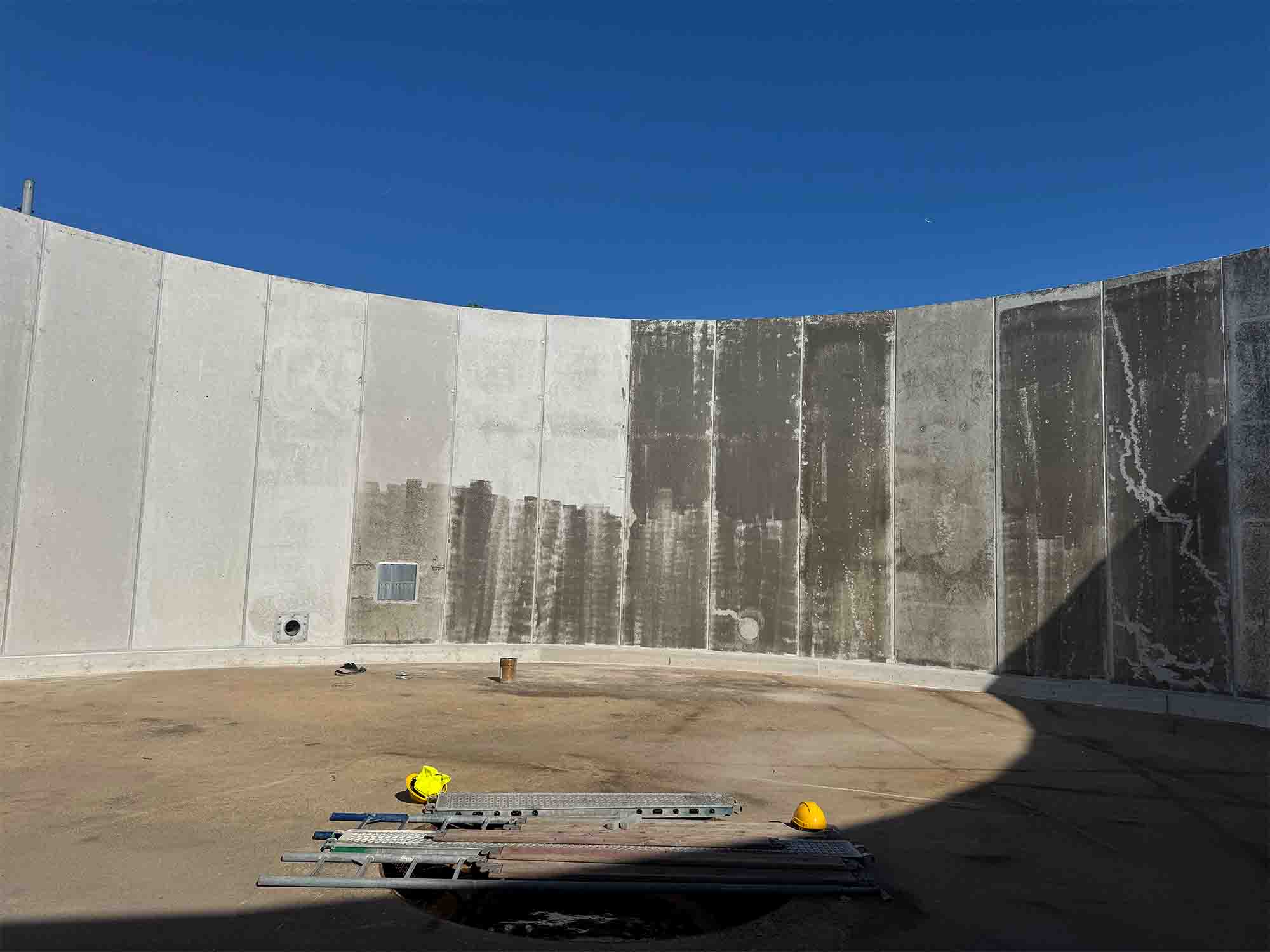 Betonnen waterbassin in Assendelft waterdicht gecoat