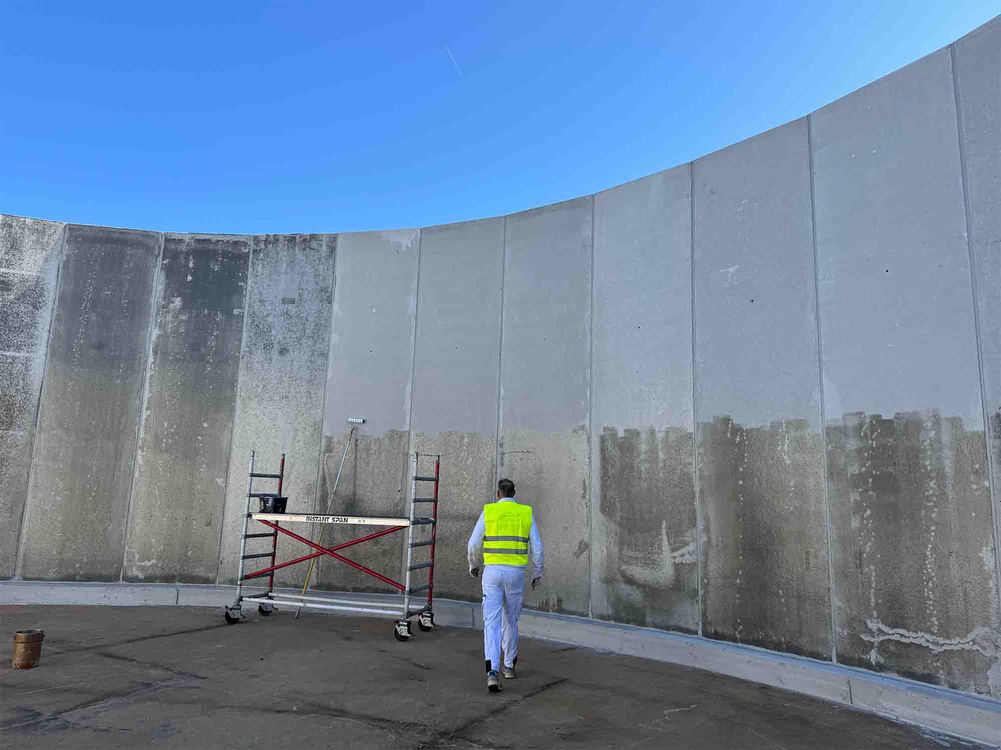Betonnen waterbassin in Assendelft waterdicht gecoat